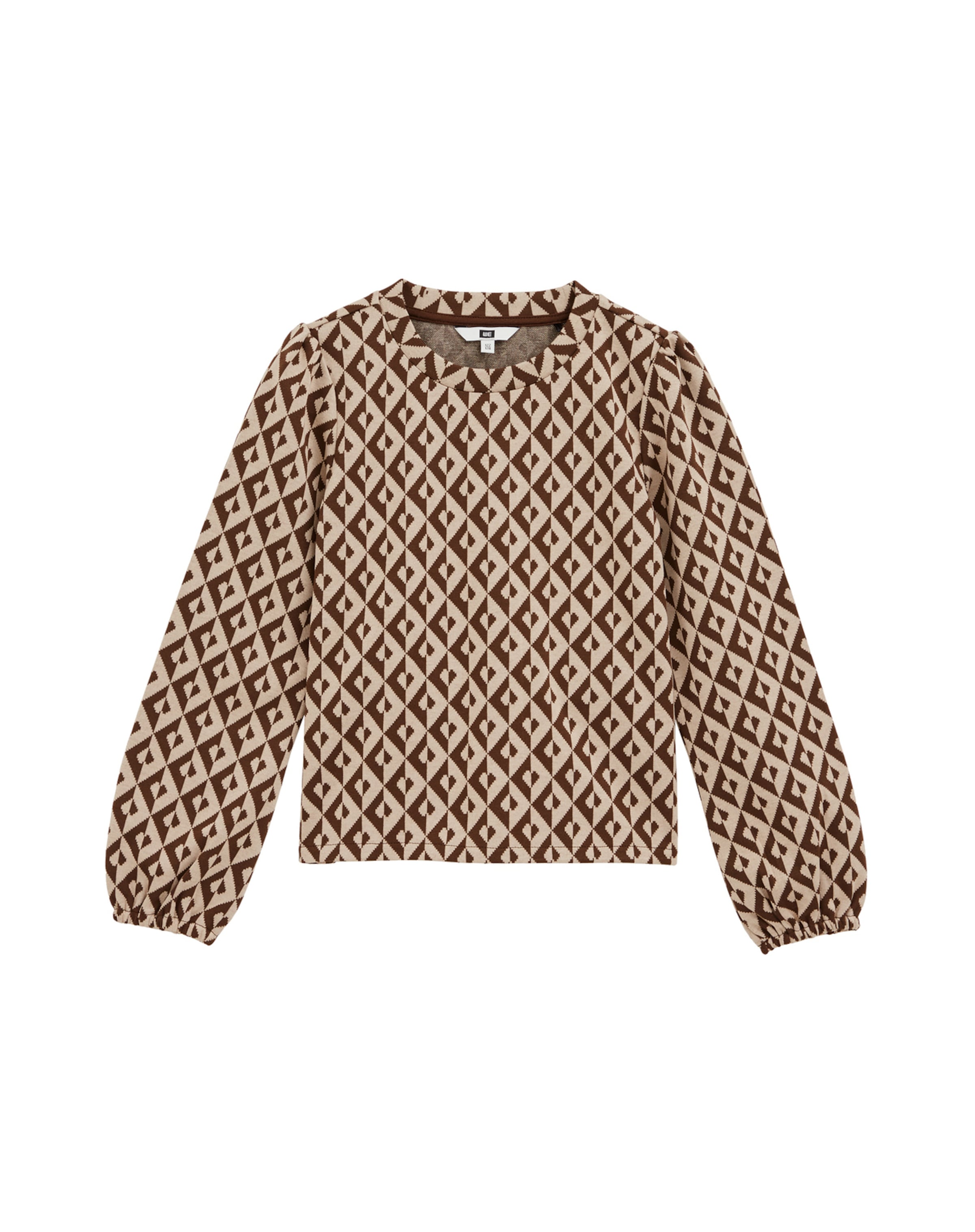 smėlio WE Fashion Megztinis be užsegimo: priekis