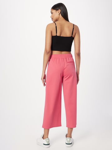 ICHI Wide leg Pleat-Front Pants 'KATE' in Pink