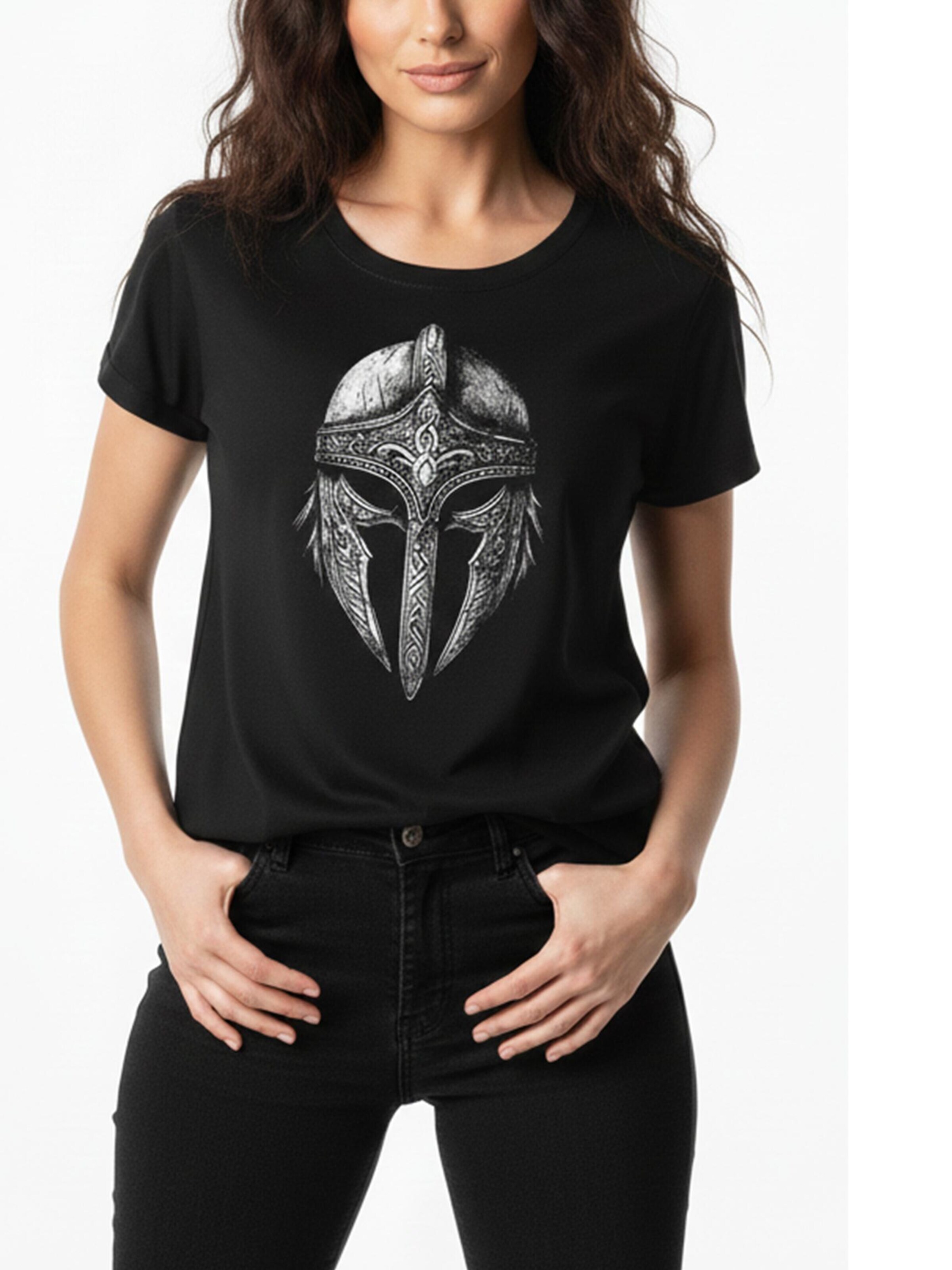 MAKAYA Shirt 'Vikinger Helm' in Black