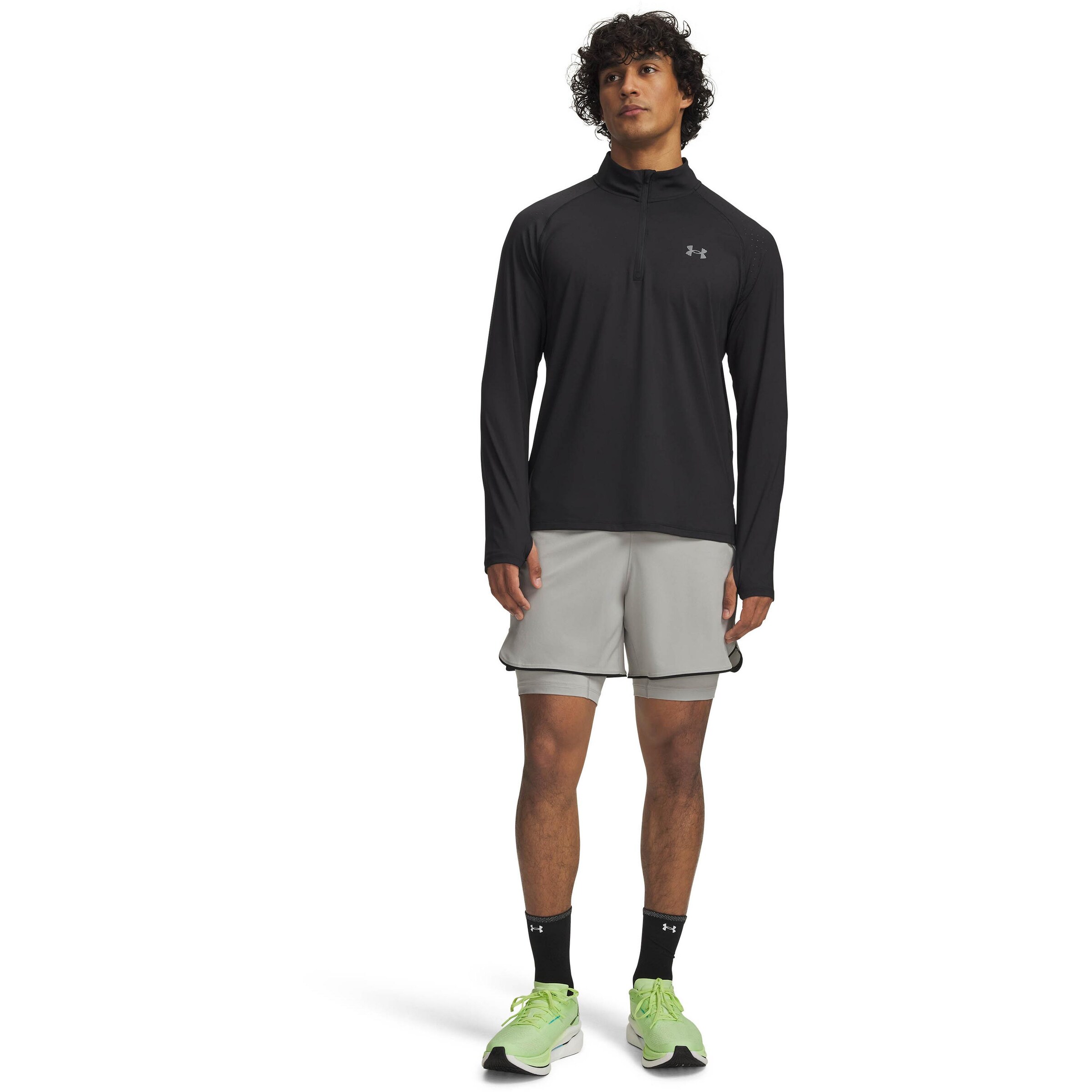 UNDER ARMOUR Regular Sportbroek 'Velociti Pro' in Grijs