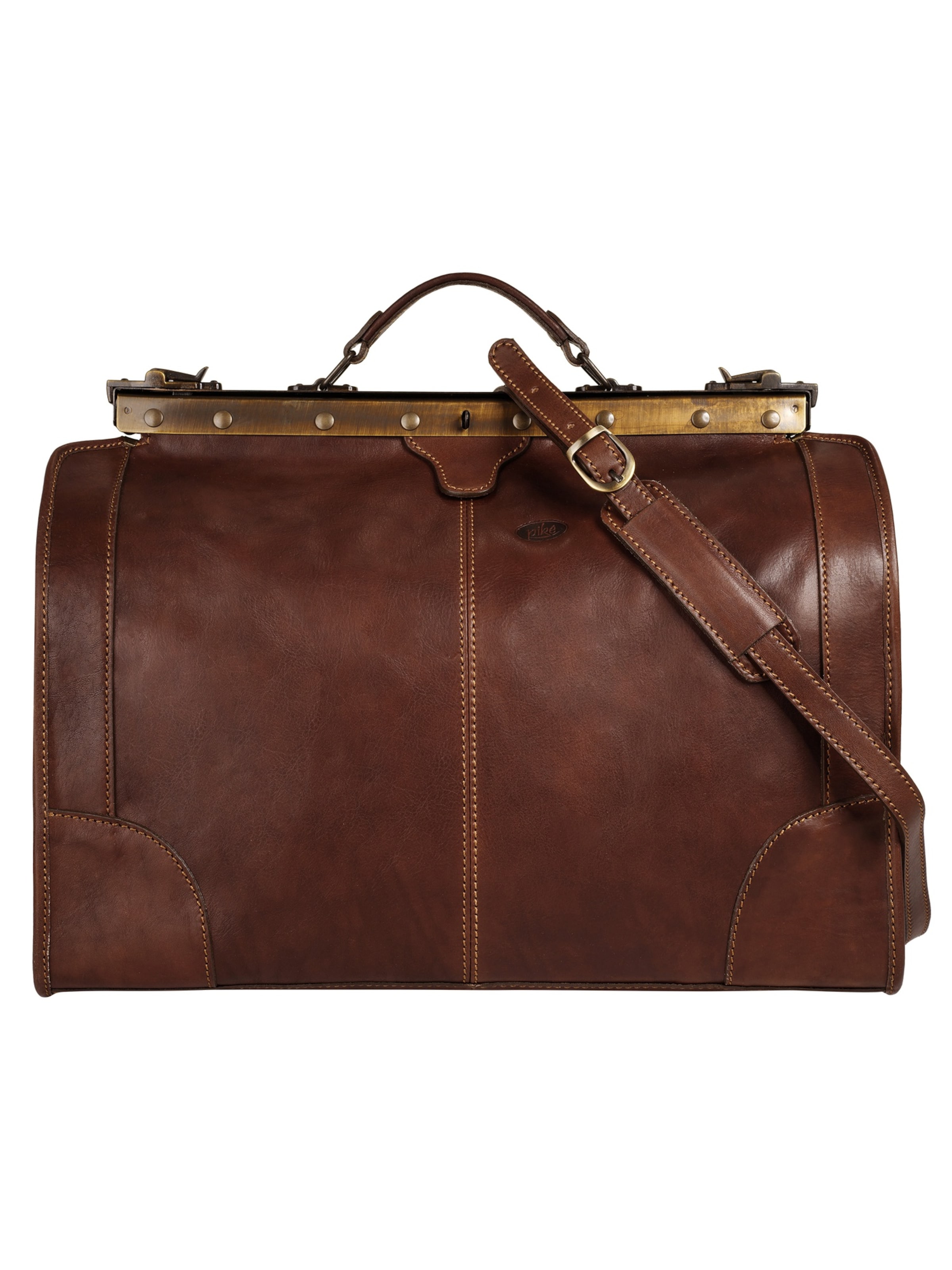 Sac de voyage 'LOMBARDIA' piké en marron : devant