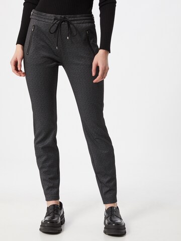 Coupe slim Pantalon 'Easy' MAC en gris : devant