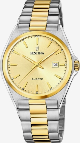 Montre à affichage analogique FESTINA en beige : devant