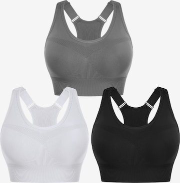 AOTTORI Sports Bra in Grey: front