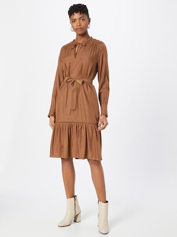 Coster Copenhagen Shirt Dress in Brown: front