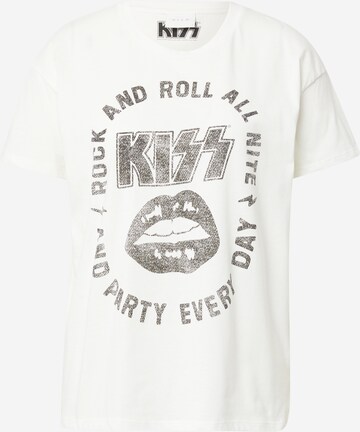 VILA - Camisa 'Rocksy Kiss' em branco: frente