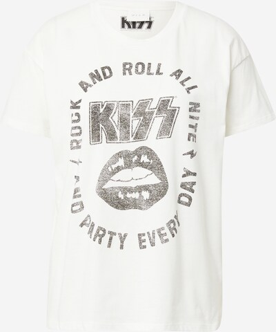 VILA T-Krekls 'Rocksy Kiss', krāsa - dubļu krāsas / balts, Preces skats