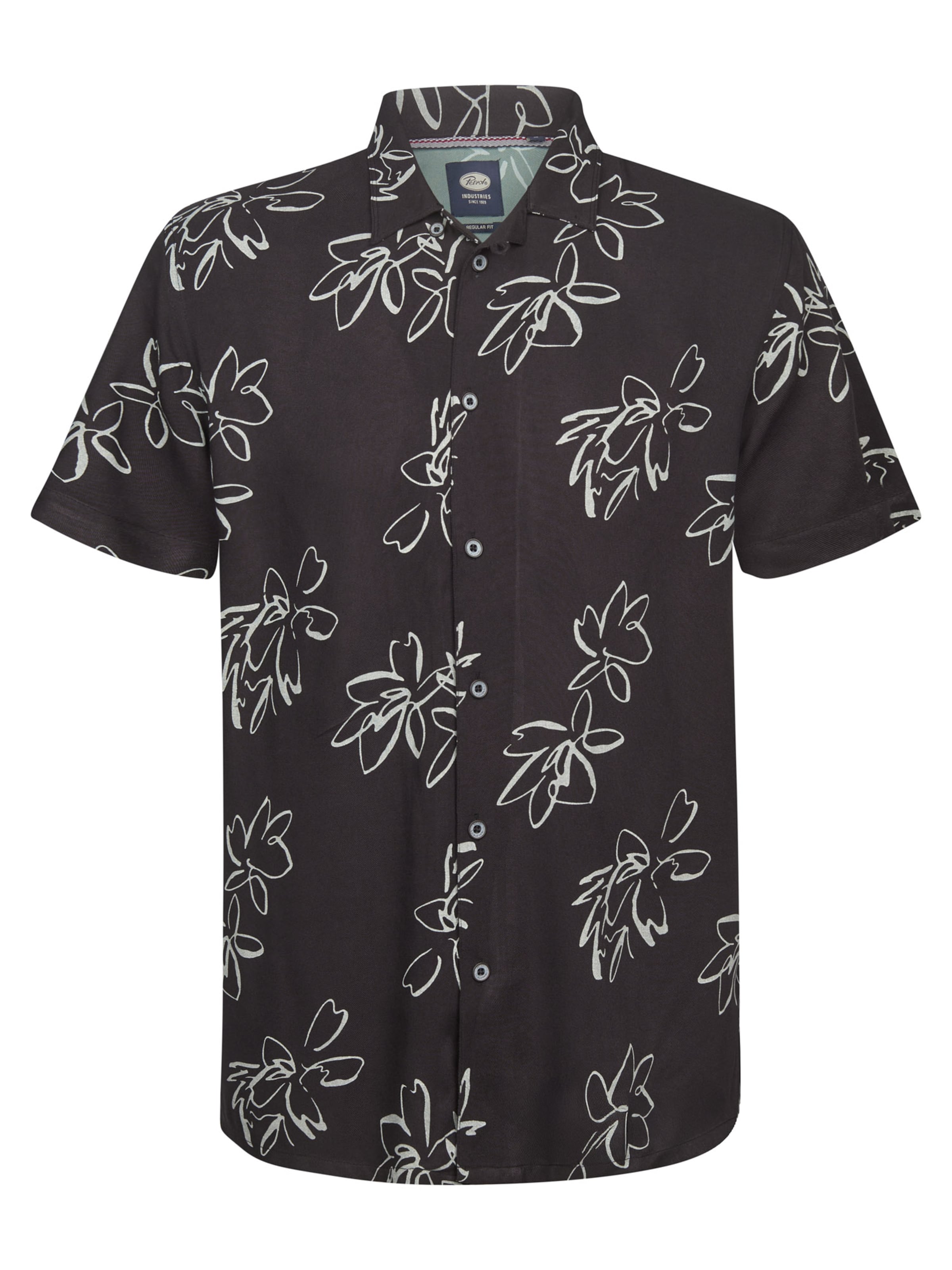 Petrol Industries Regular Fit Hemd in Schwarz: Vorderseite