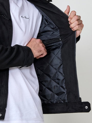 KOROSHI Kunstlederjacke in Schwarz