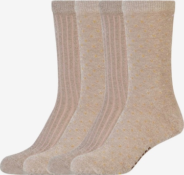 camano Socks in Beige: front