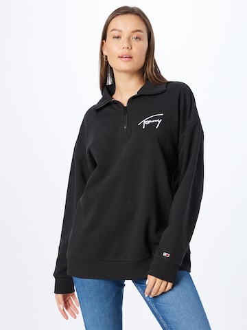 Tommy Jeans Sweatshirt in Black: front