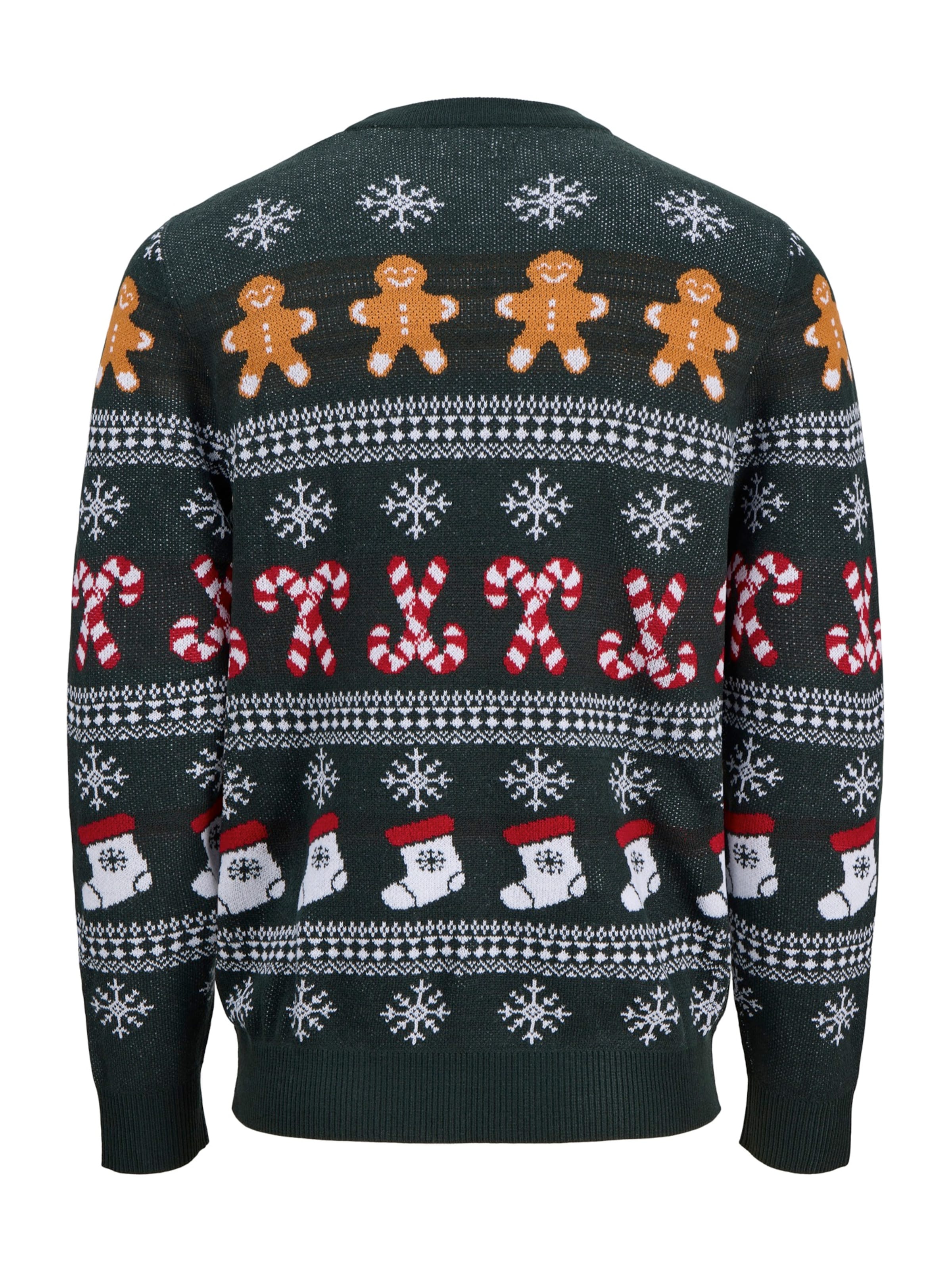 Jack & Jones Plus - Jersey 'JJXMAS SANTA' en verde