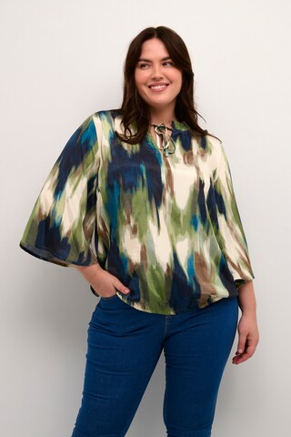 KAFFE CURVE Blouse 'Dory' in Green: front