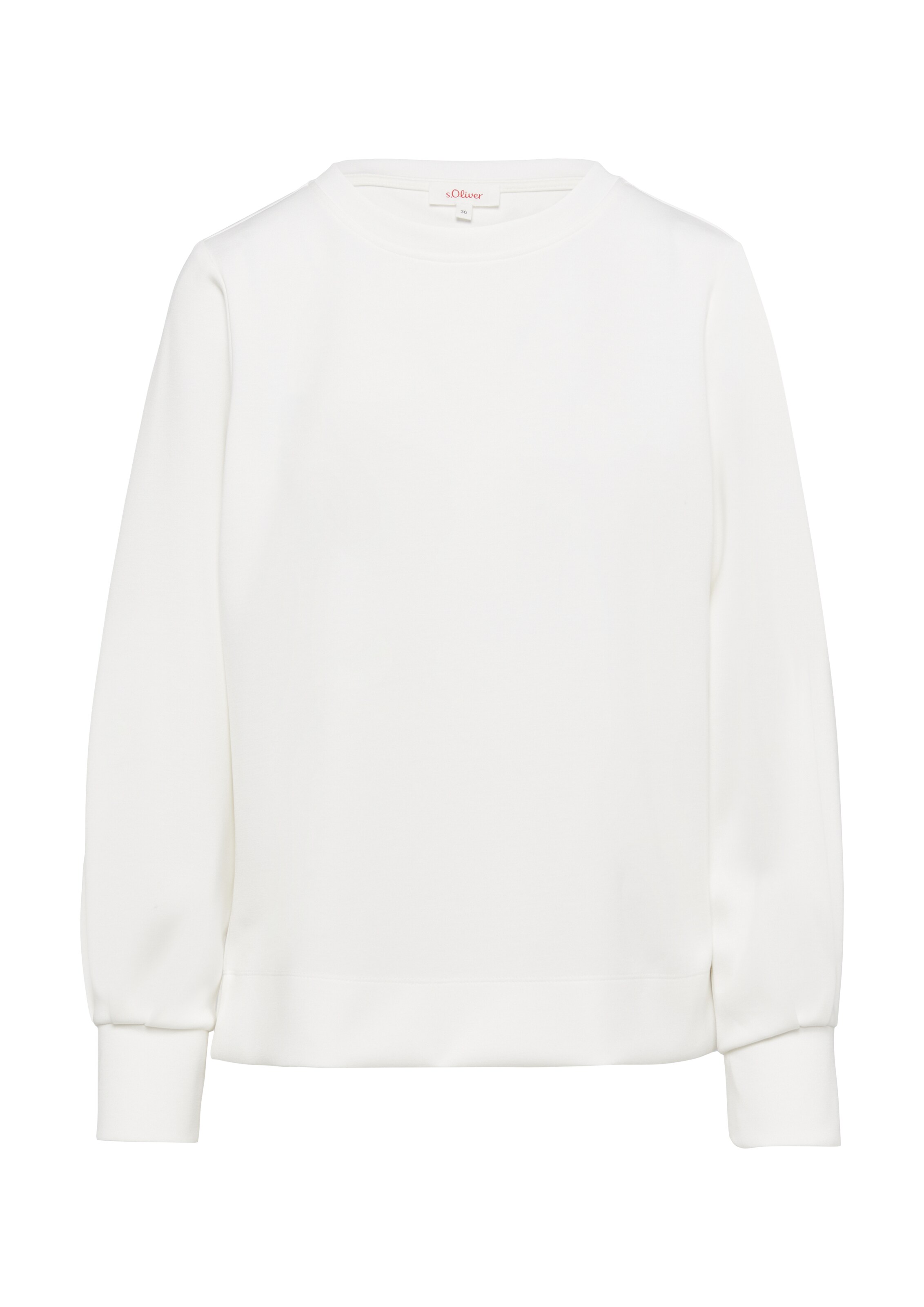 Sweat-shirt s.Oliver en blanc : devant