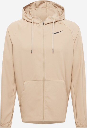 NIKE Trainingsjacke 'Flex' in beige / schwarz, Produktansicht