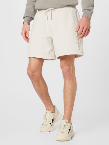 Abercrombie & Fitch Loosefit Broek in Beige: voorkant