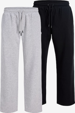 JACK & JONES Wide Leg Housut 'JPSTBILL BRADLEY' värissä harmaa: etupuoli