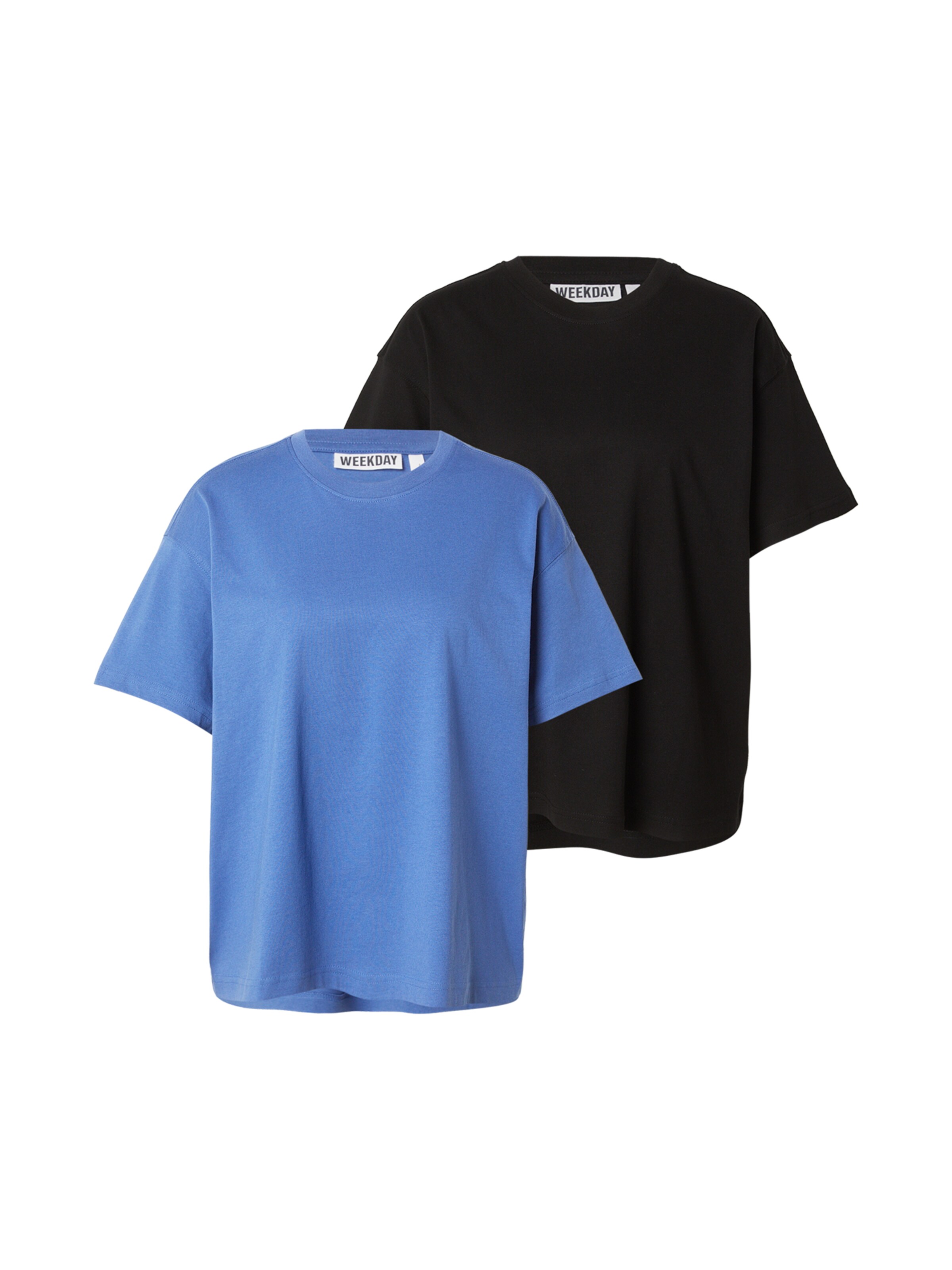 királykék / fekete WEEKDAY Póló 'Danya', Termék nézet