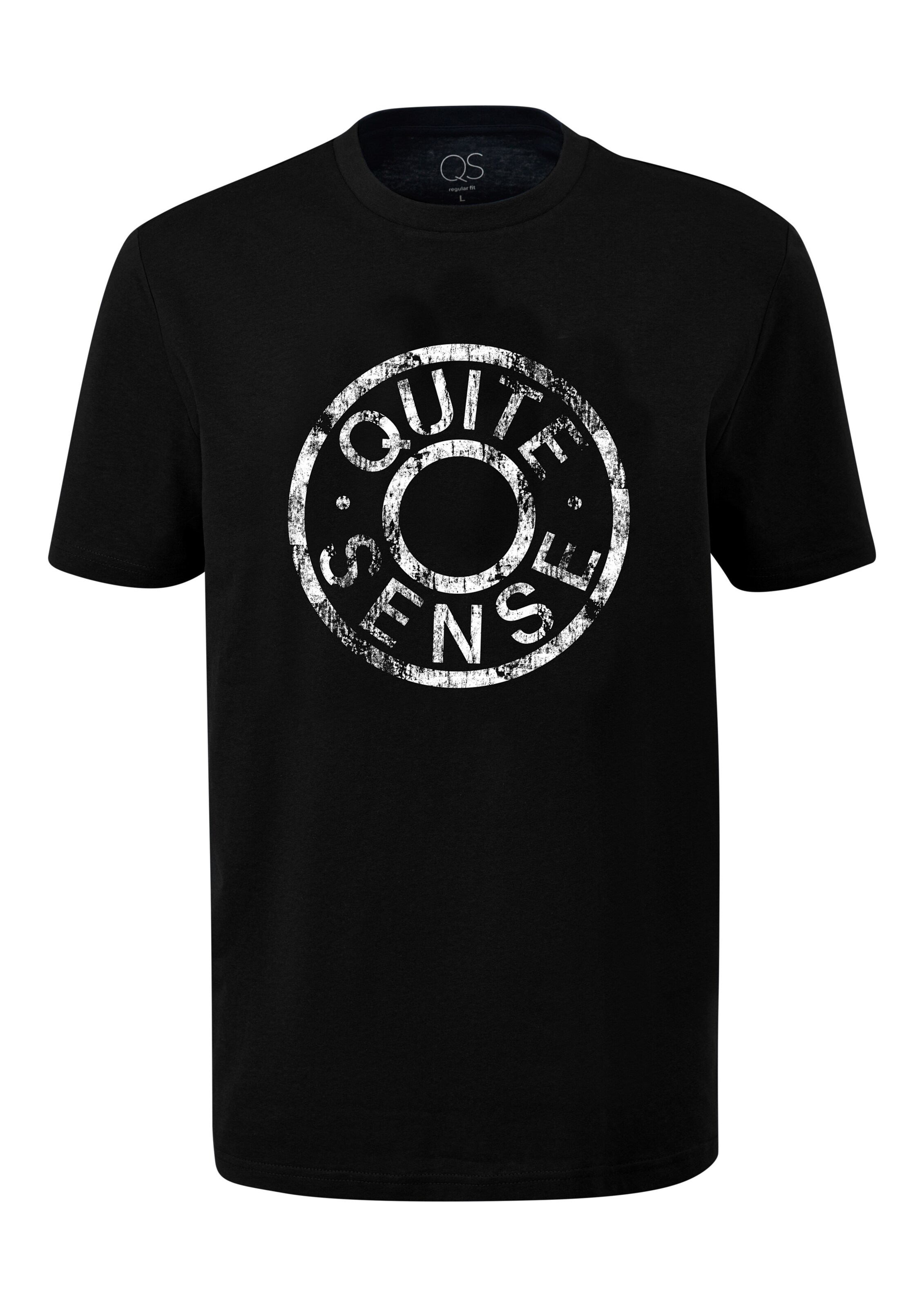 QS Shirt in Zwart: voorkant