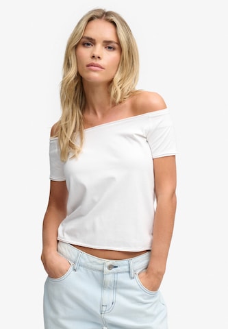T-shirt Superdry & Co en blanc : devant