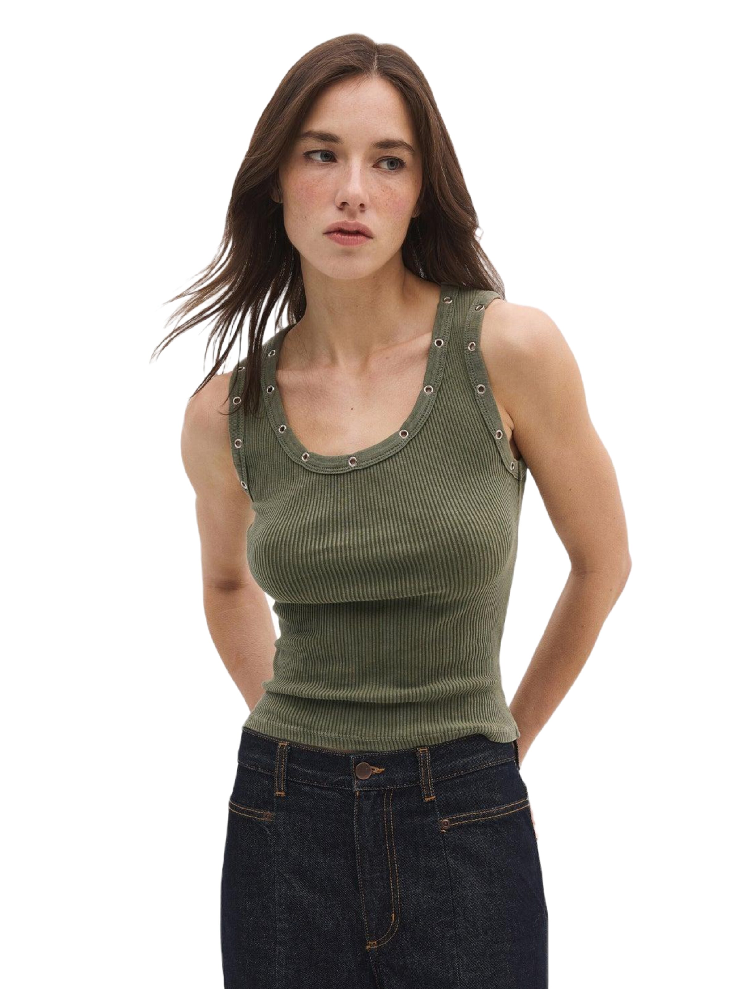 No Matter What Top in Groen: voorkant