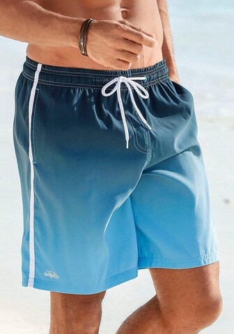 BUFFALO Loose fit Board Shorts in Blue: front