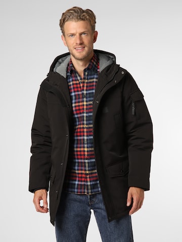 Parka d’hiver 'Gavyn' Vintage Industries en noir : devant