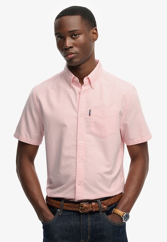 Superdry & Co Regular fit Overhemd 'Essentials' in Roze: voorkant