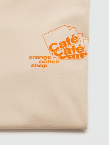 MANGO MAN T-Shirt 'PAPERS' in Beige