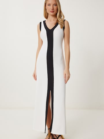 Happiness İstanbul Трикотажное платье в Белый: спереди