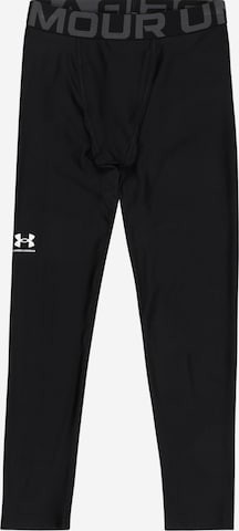 UNDER ARMOUR Skinny Workout Pants in Black: front