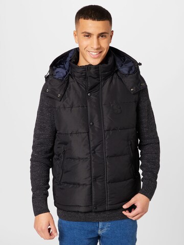 s.Oliver Vest in Black: front