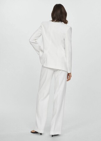 MANGO Flared Pleated Pants 'Iguana' in White