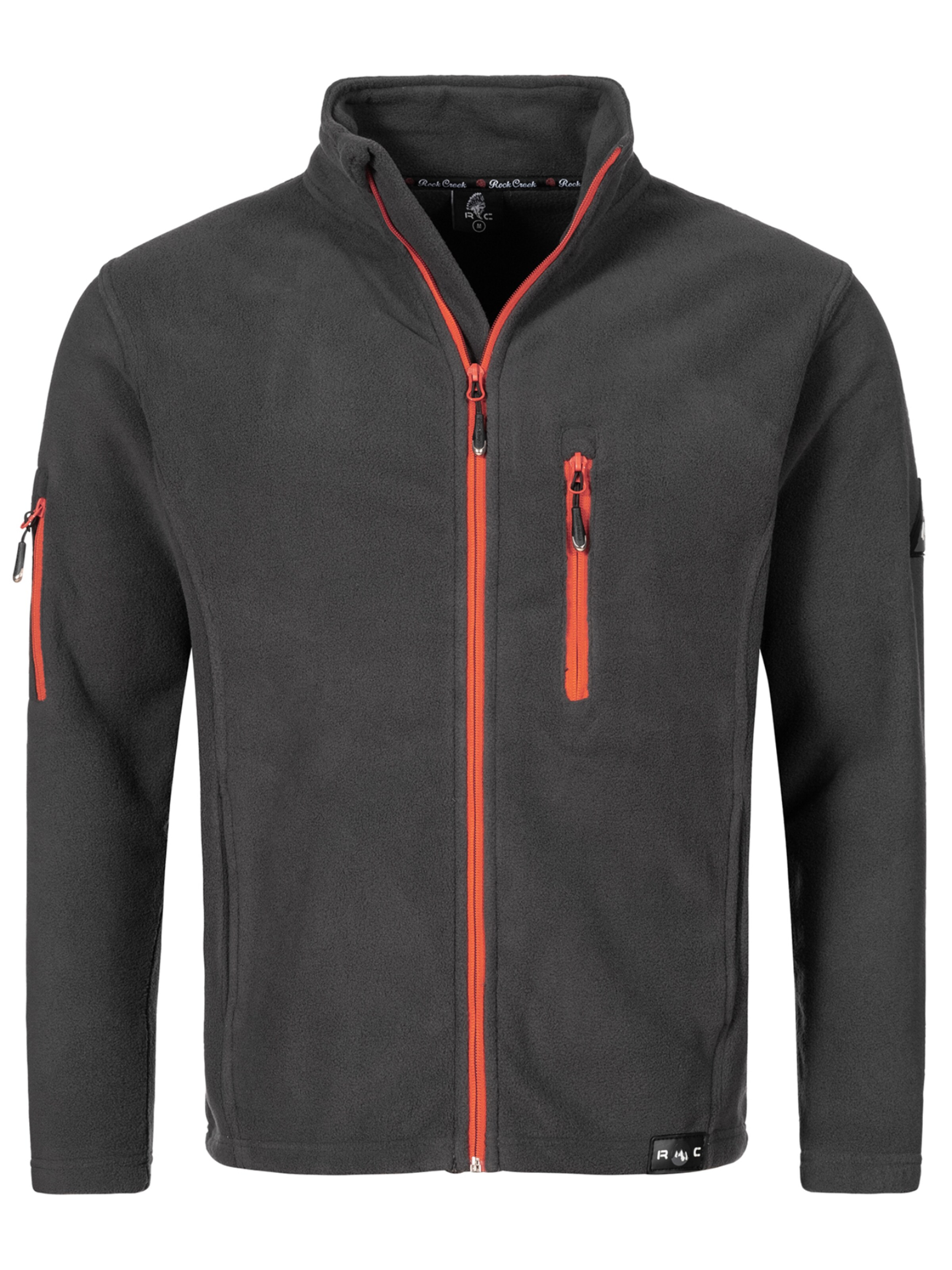 Rock Creek Fleecejacke in Grau: Vorderseite
