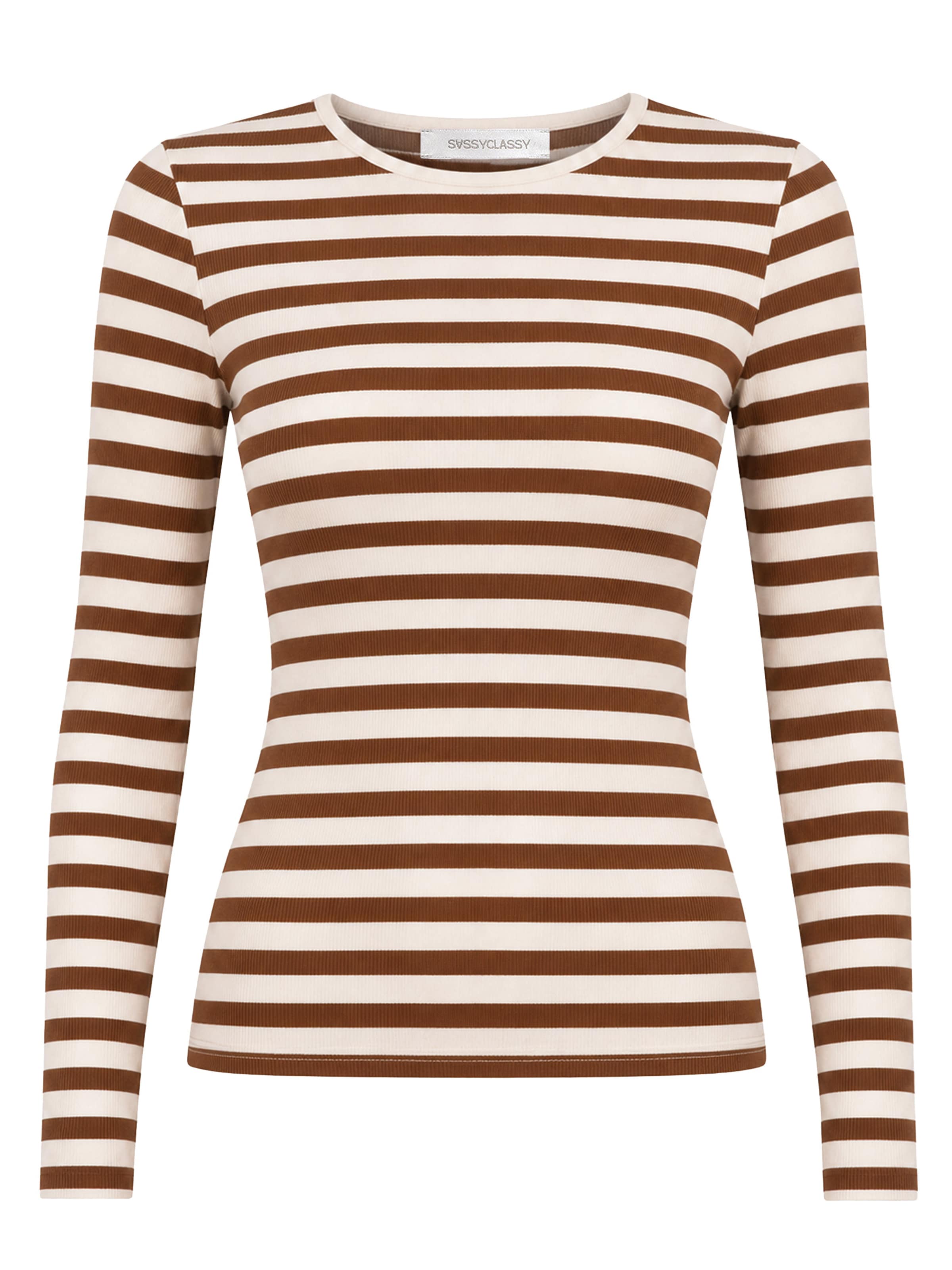 SASSYCLASSY Shirt in Brown: front