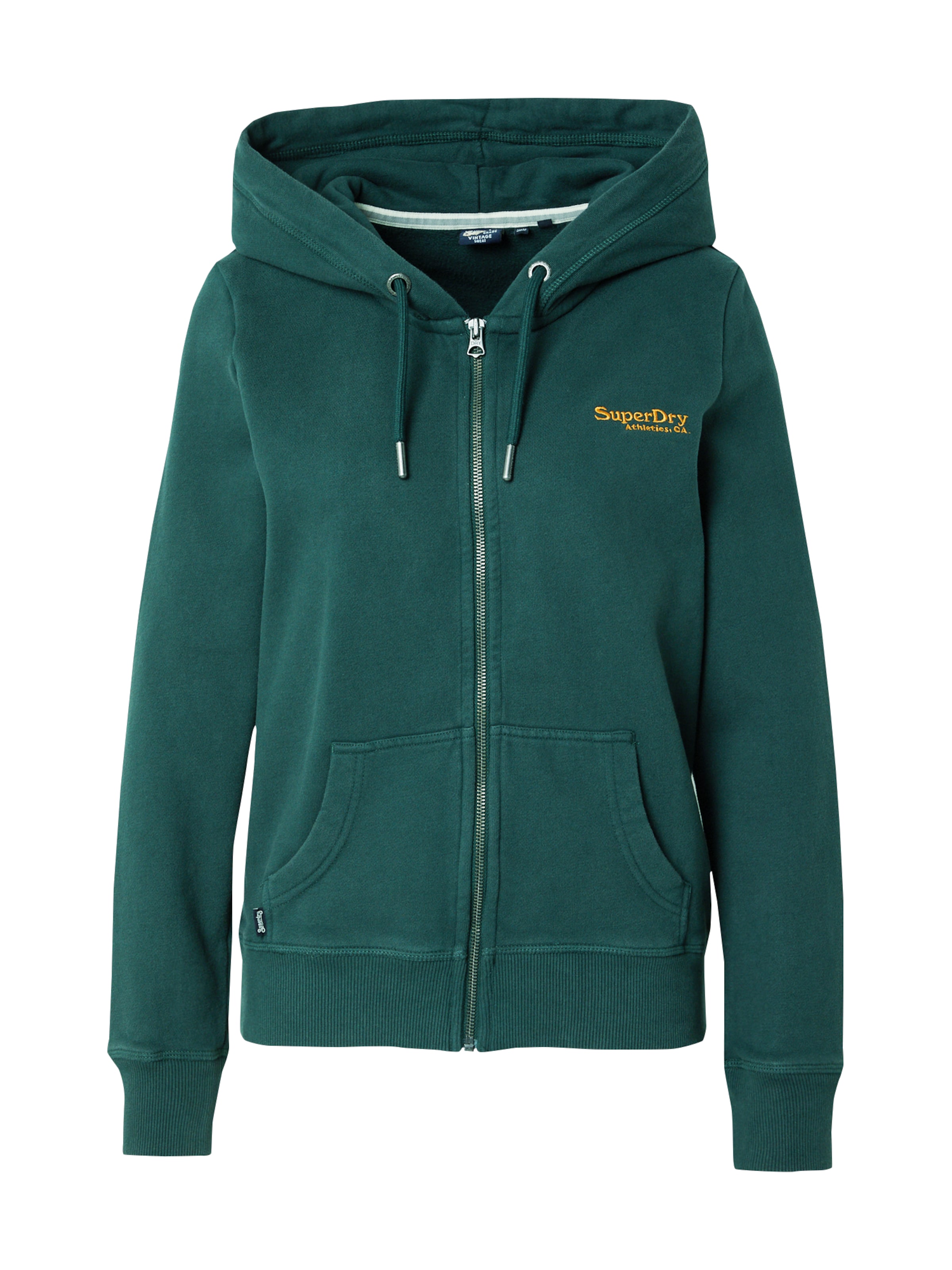 Superdry Sweatjacke 'Essential' in Grün: Vorderseite