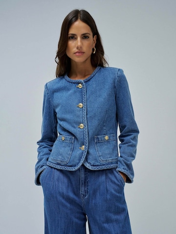 Salsa Jeans Tussenjas in Blauw: voorkant