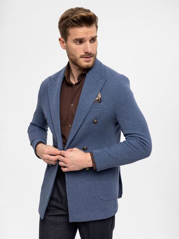 Coupe regular Veste de costume Antioch en bleu : devant