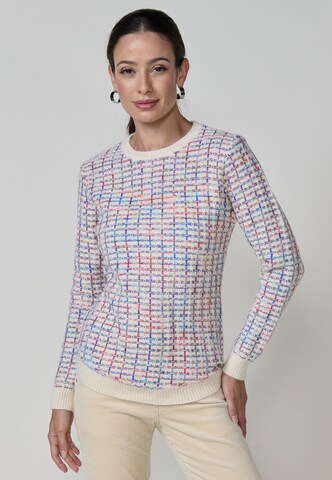 Pull-over KOROSHI en blanc : devant