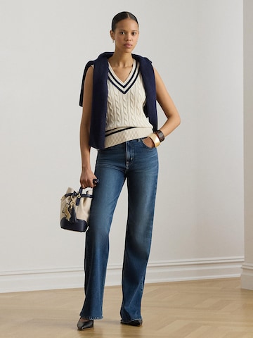 Lauren Ralph Lauren Vyšívaný top - Béžová