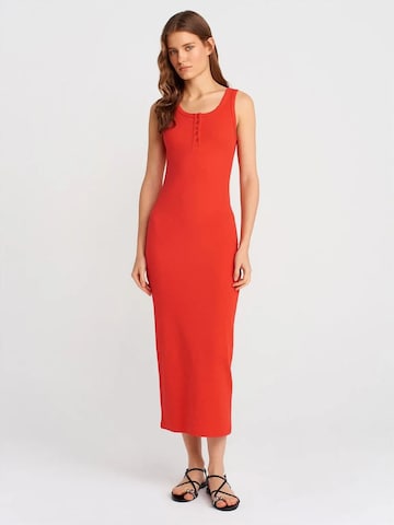 Abito di Dilvin in rosso: frontale
