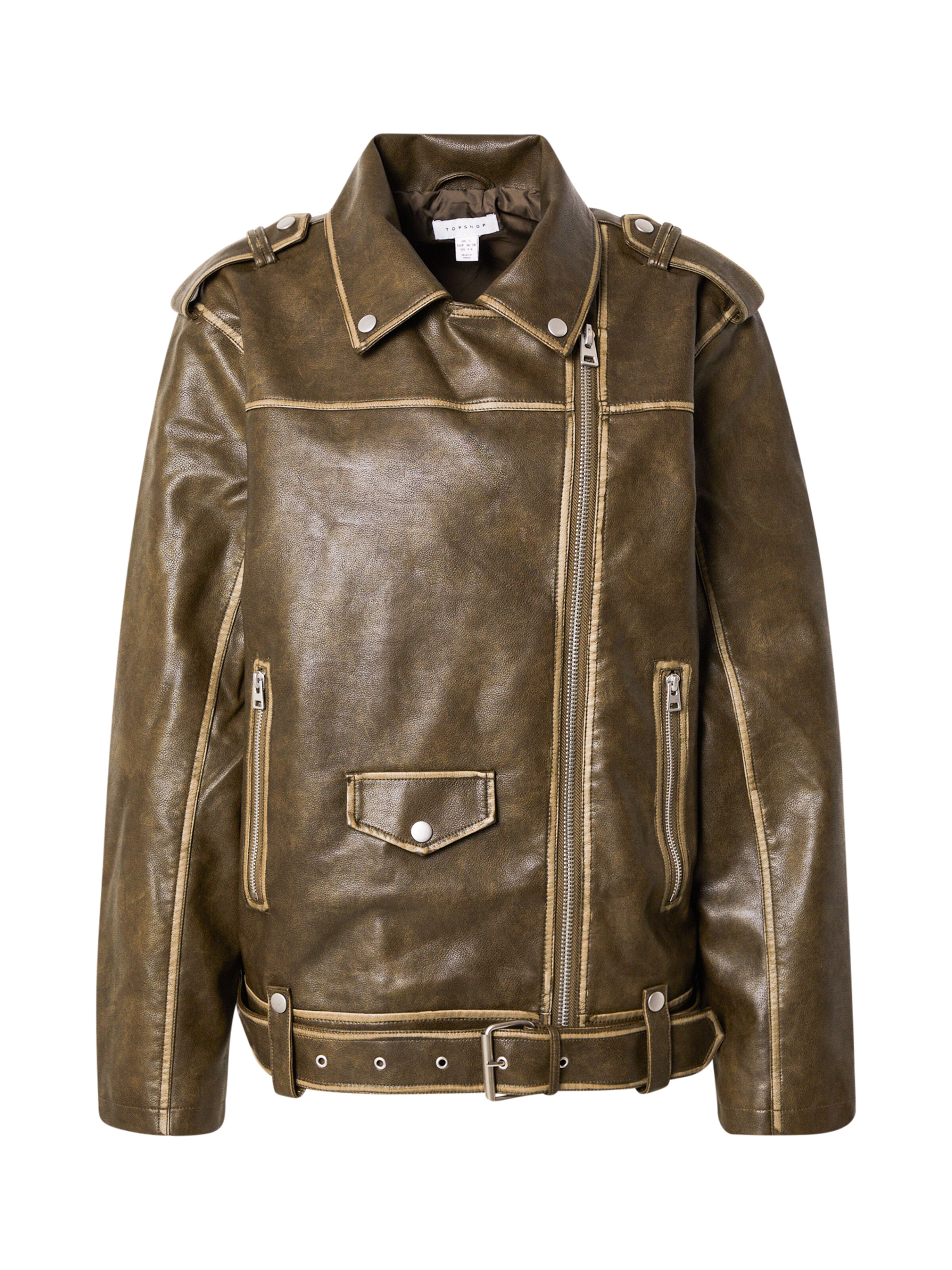 Geacă de primăvară-toamnă de la TOPSHOP pe verde: față