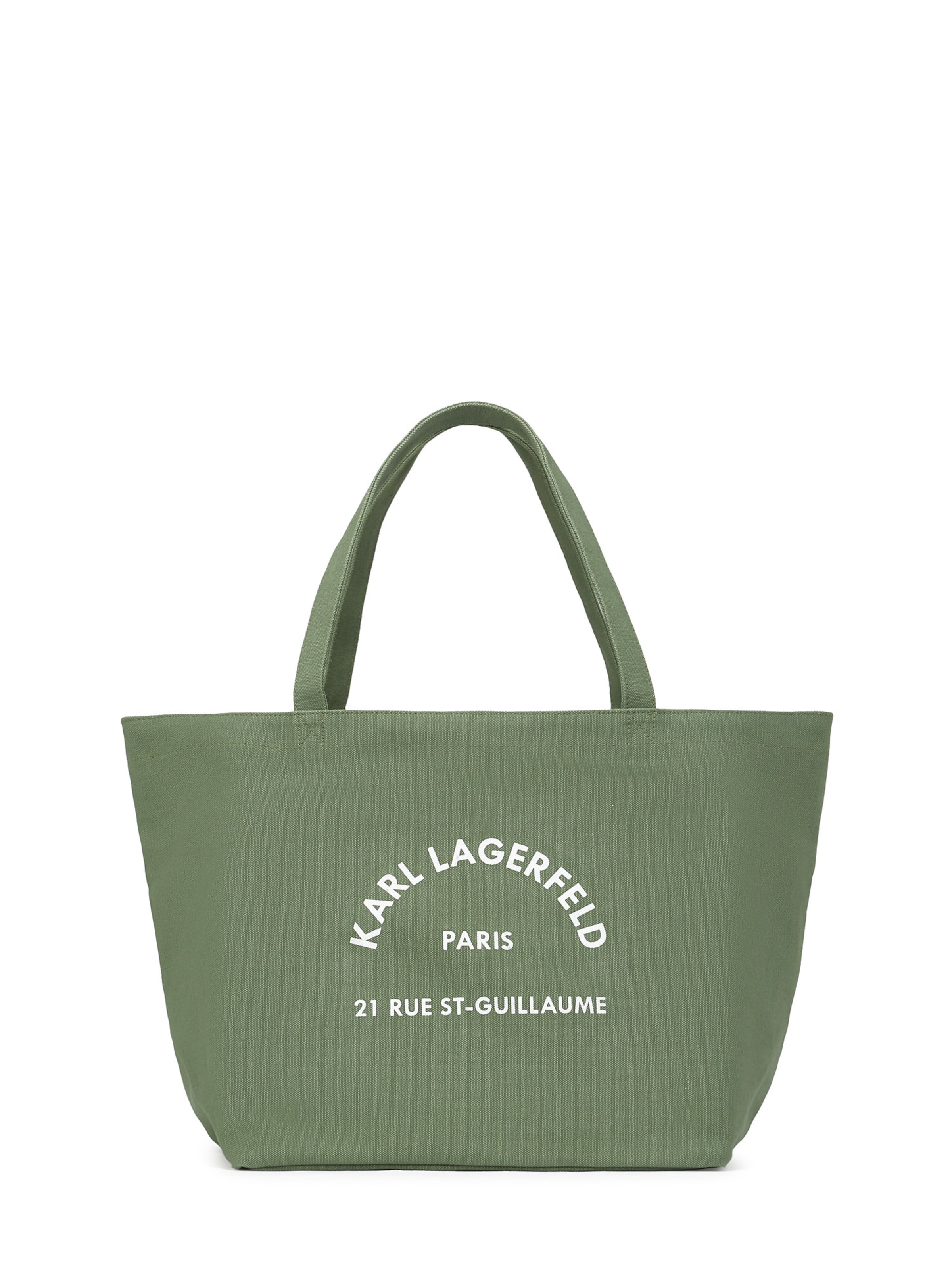 Karl Lagerfeld "Чанта тип ""Shopper""" 'Rue St-Guillaume' в зелено: отпред