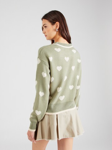 JDY Sweater 'JDYROMANCE' in Green