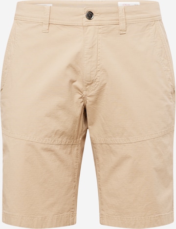 Pantalon chino s.Oliver en beige : devant
