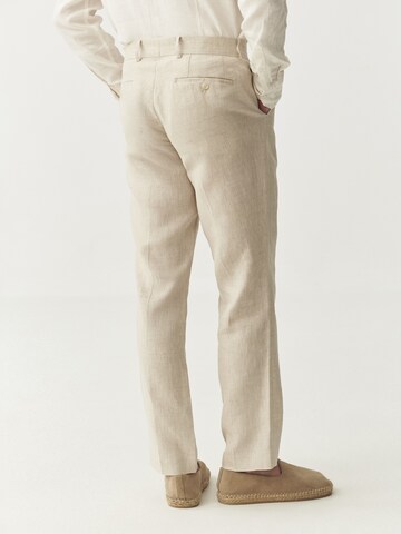TATUUM Regular Trousers with creases in Beige