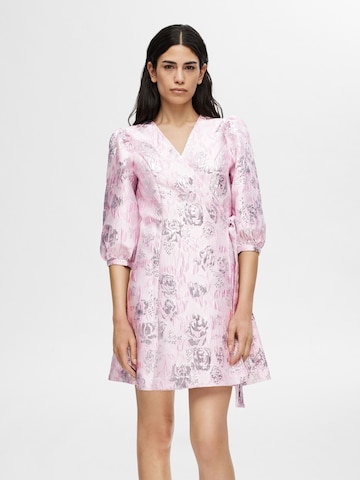 SELECTED FEMME Kleid 'Jacquard' in Pink: predná strana