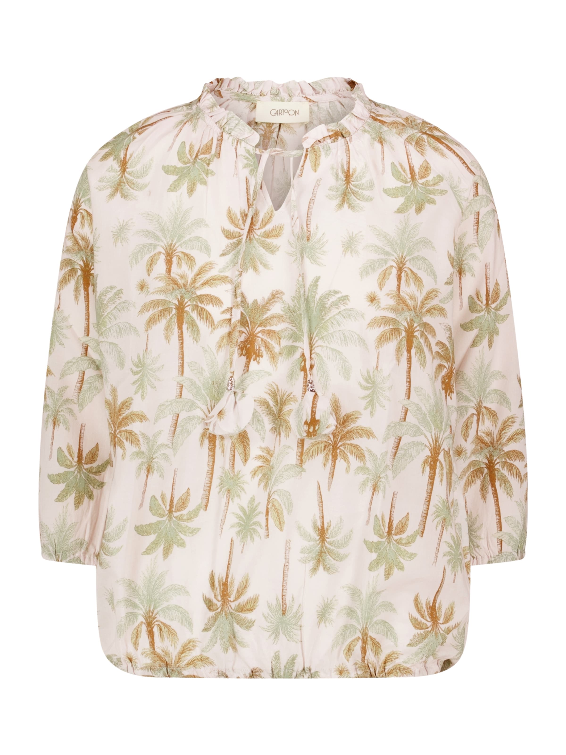 Cartoon Blouse in Beige: front