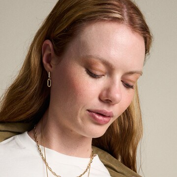 FOSSIL - Pendientes 'Heritage' en oro: frente