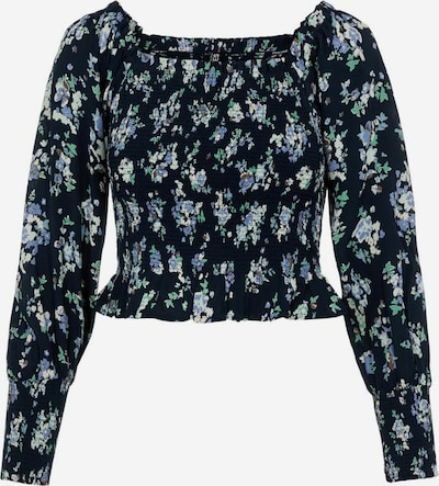PIECES Bluse 'Dakota' in nachtblau / mischfarben, Produktansicht